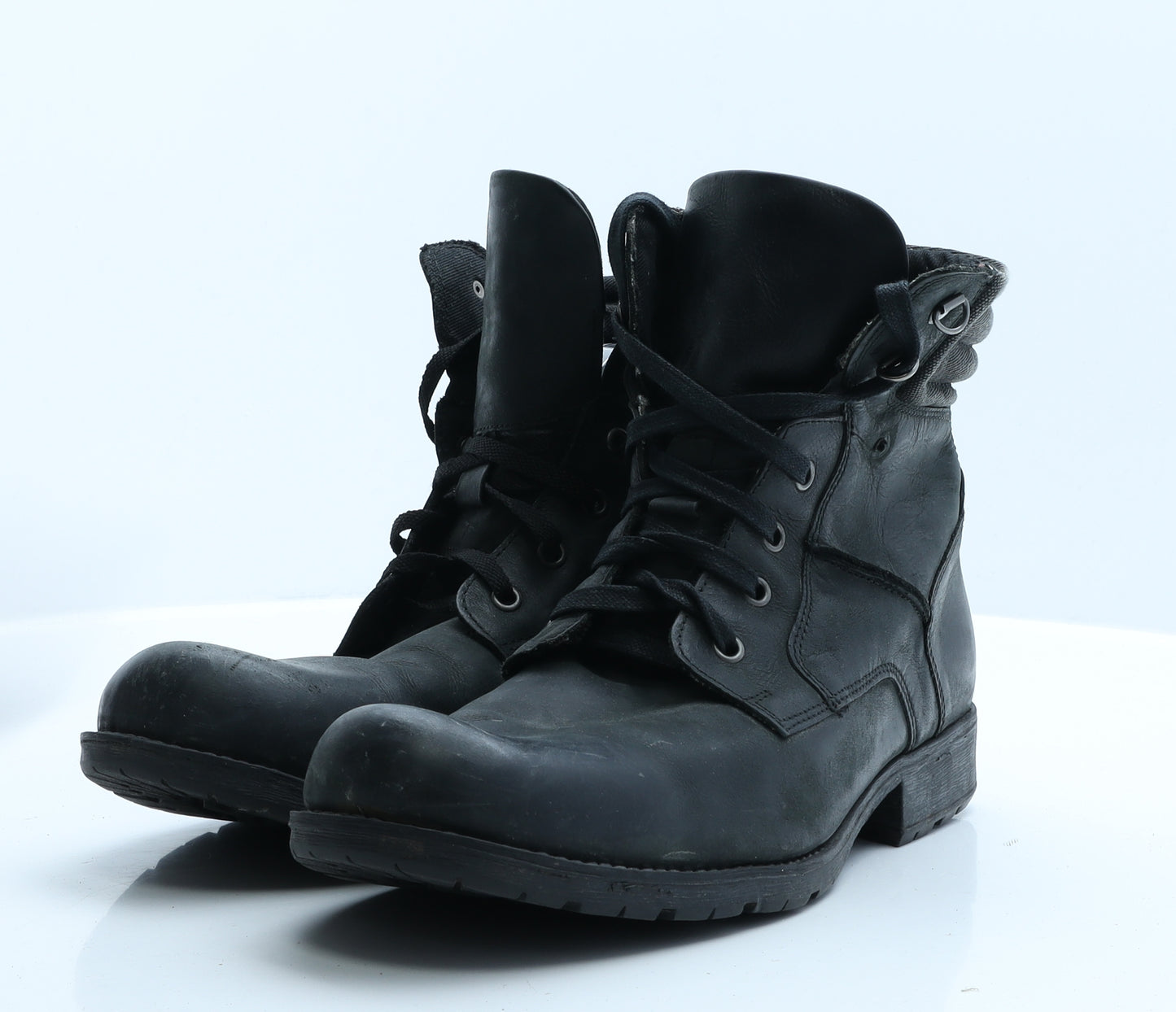 George Mens Black  Polyester Combat Boot 10