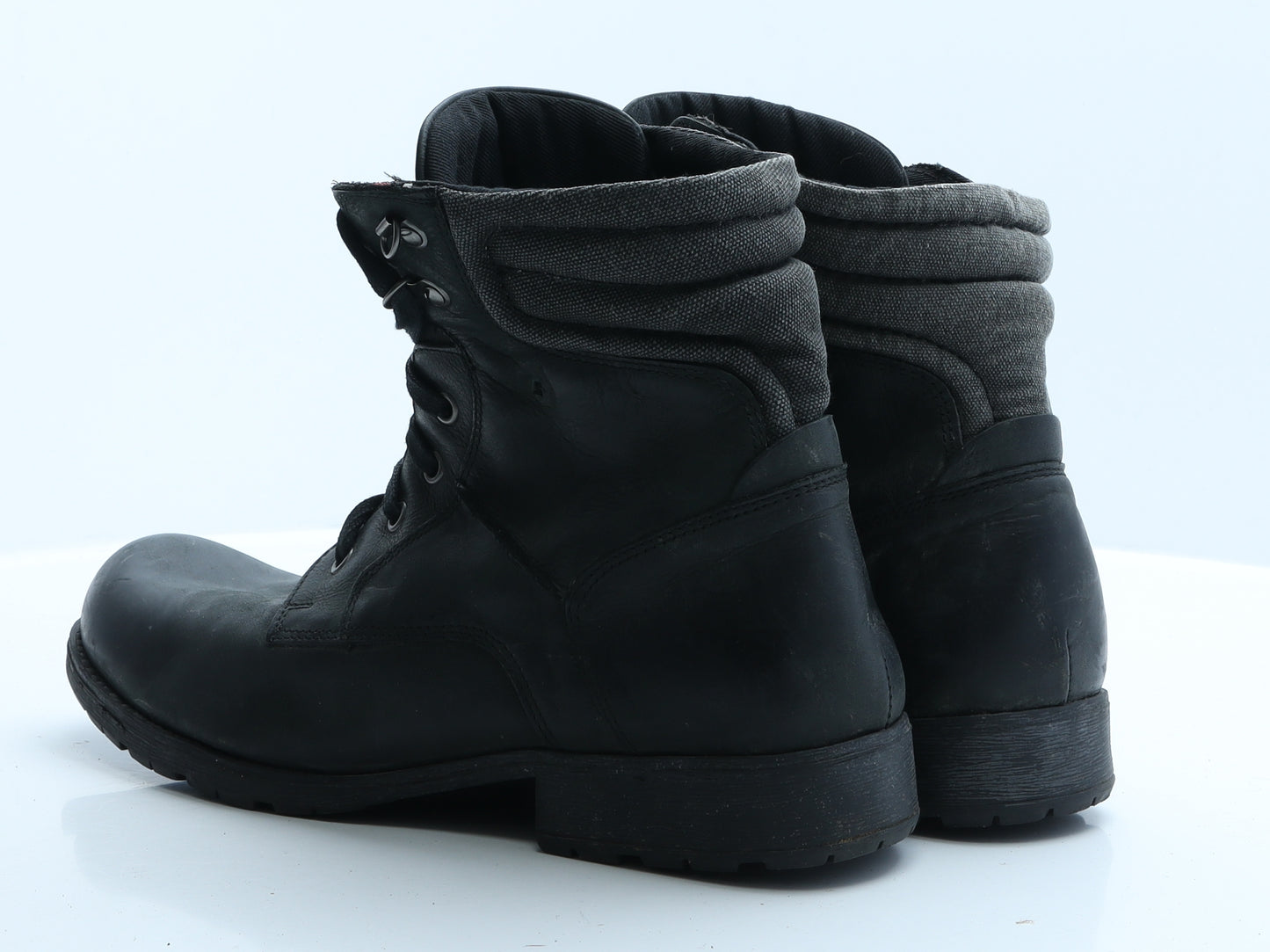 George Mens Black  Polyester Combat Boot 10