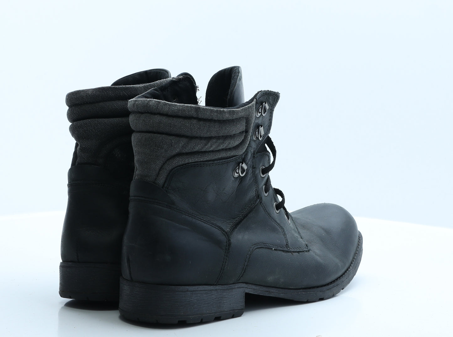 George Mens Black  Polyester Combat Boot 10