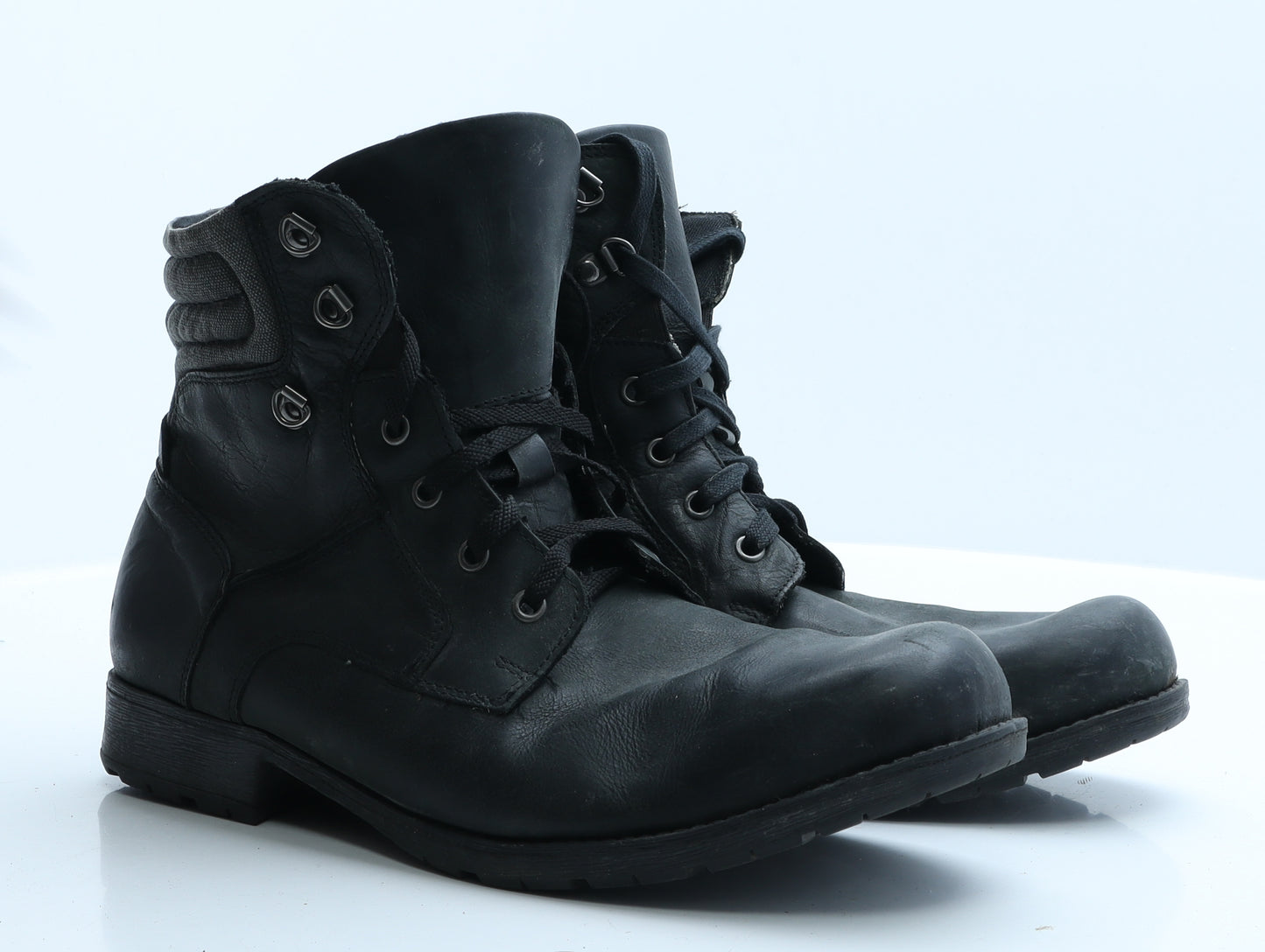 George Mens Black  Polyester Combat Boot 10