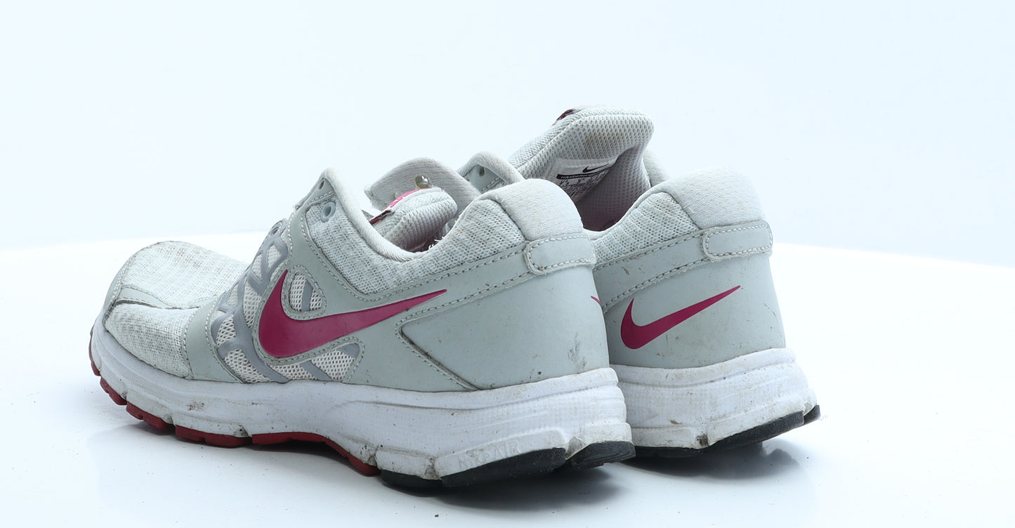 Nike Womens Grey Geometric Polyester Trainer  UK 5 EUR 38.5