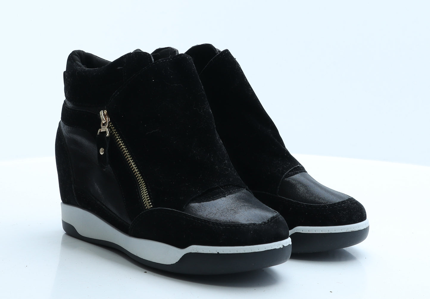 YG-32 Womens Black  Polyester Trainer Casual UK 7 40