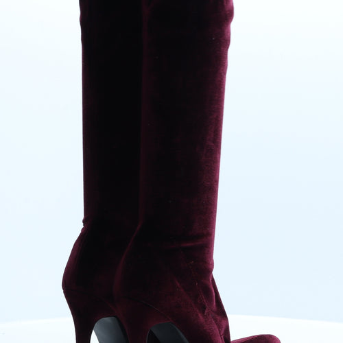 Ego Womens Red  Polyester Slip On Boot UK 8