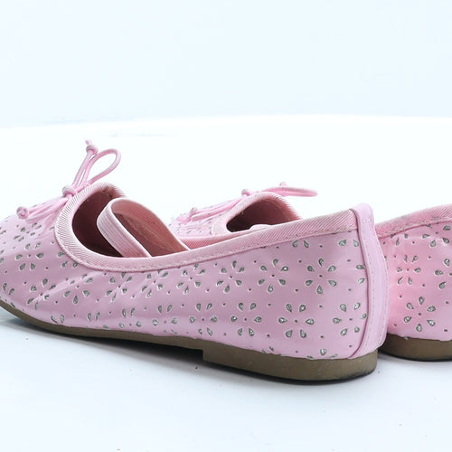 Primark Girls Pink Geometric Vinyl Ballet Sandal UK 11 11 EUR 29
