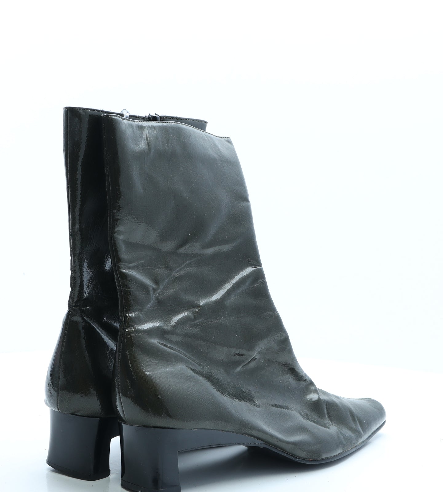 Debenhams Womens Green  Vinyl Bootie Boot UK 7