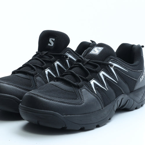 Salomon Mens Black Geometric Polyester Trainer  UK 10 10 EUR 45