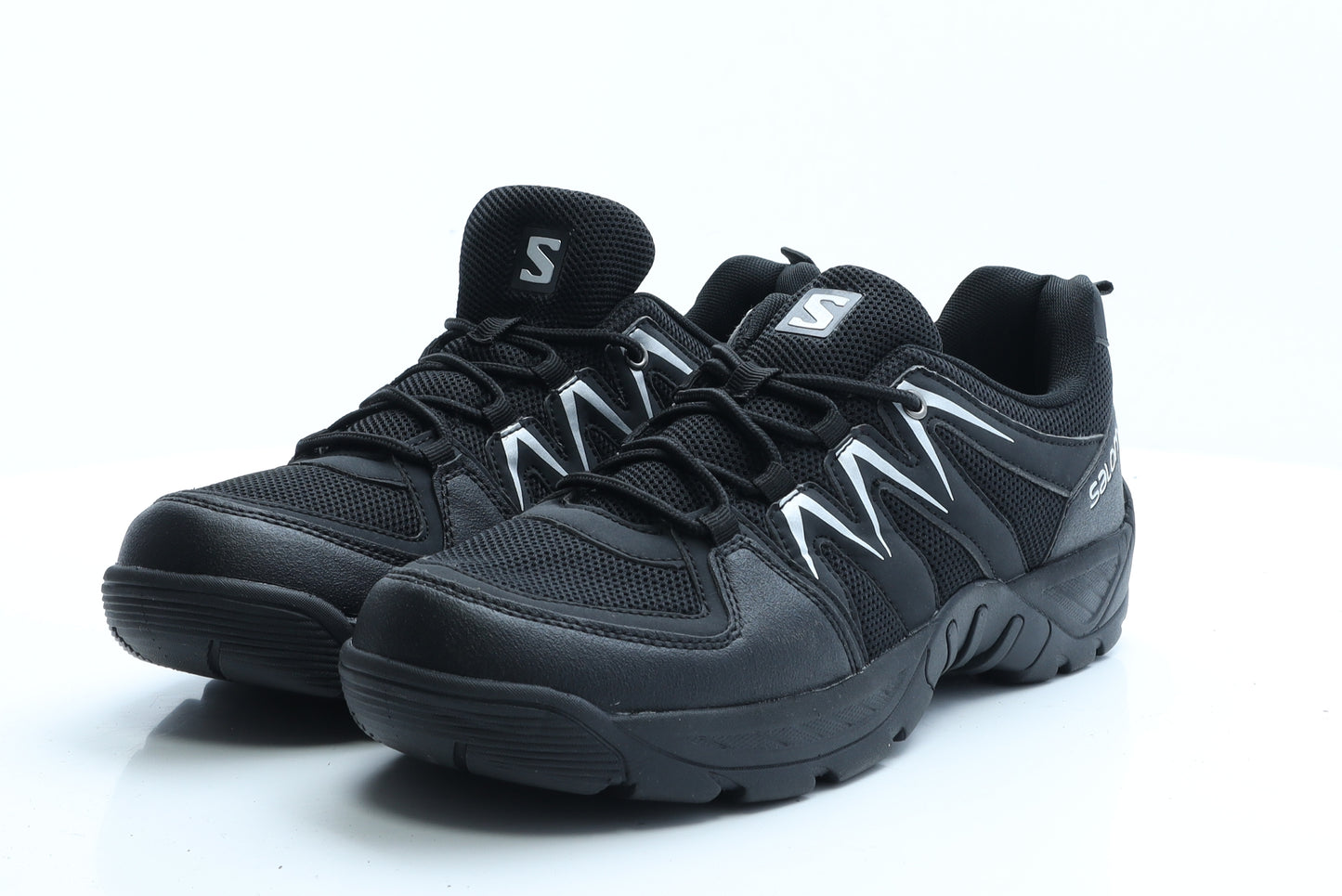 Salomon Mens Black Geometric Polyester Trainer  UK 10 10 EUR 45
