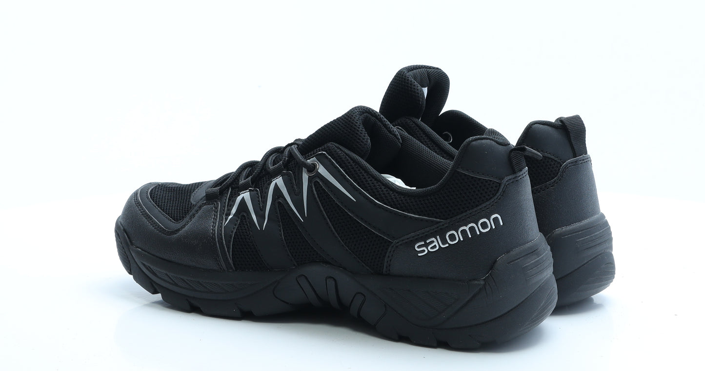 Salomon Mens Black Geometric Polyester Trainer  UK 10 10 EUR 45