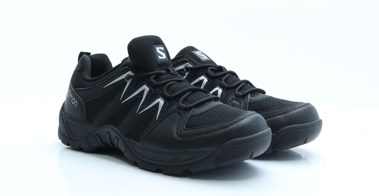 Salomon Mens Black Geometric Polyester Trainer  UK 10 10 EUR 45