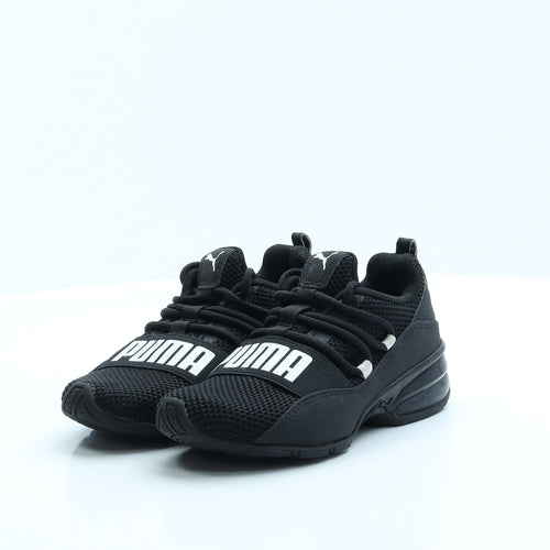 PUMA Boys Black  Fabric Trainer Casual UK 10 10 EUR 28