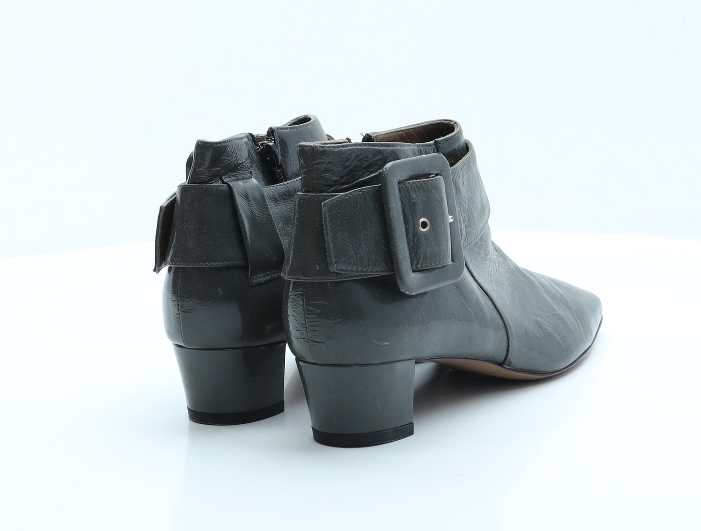 Hobbs Womens Grey  Vinyl Bootie Boot UK 5 EUR 38