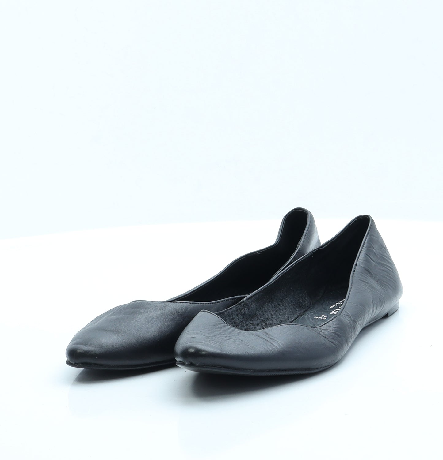 Accessorize Womens Black  Faux Leather Ballet Flat UK 5 38