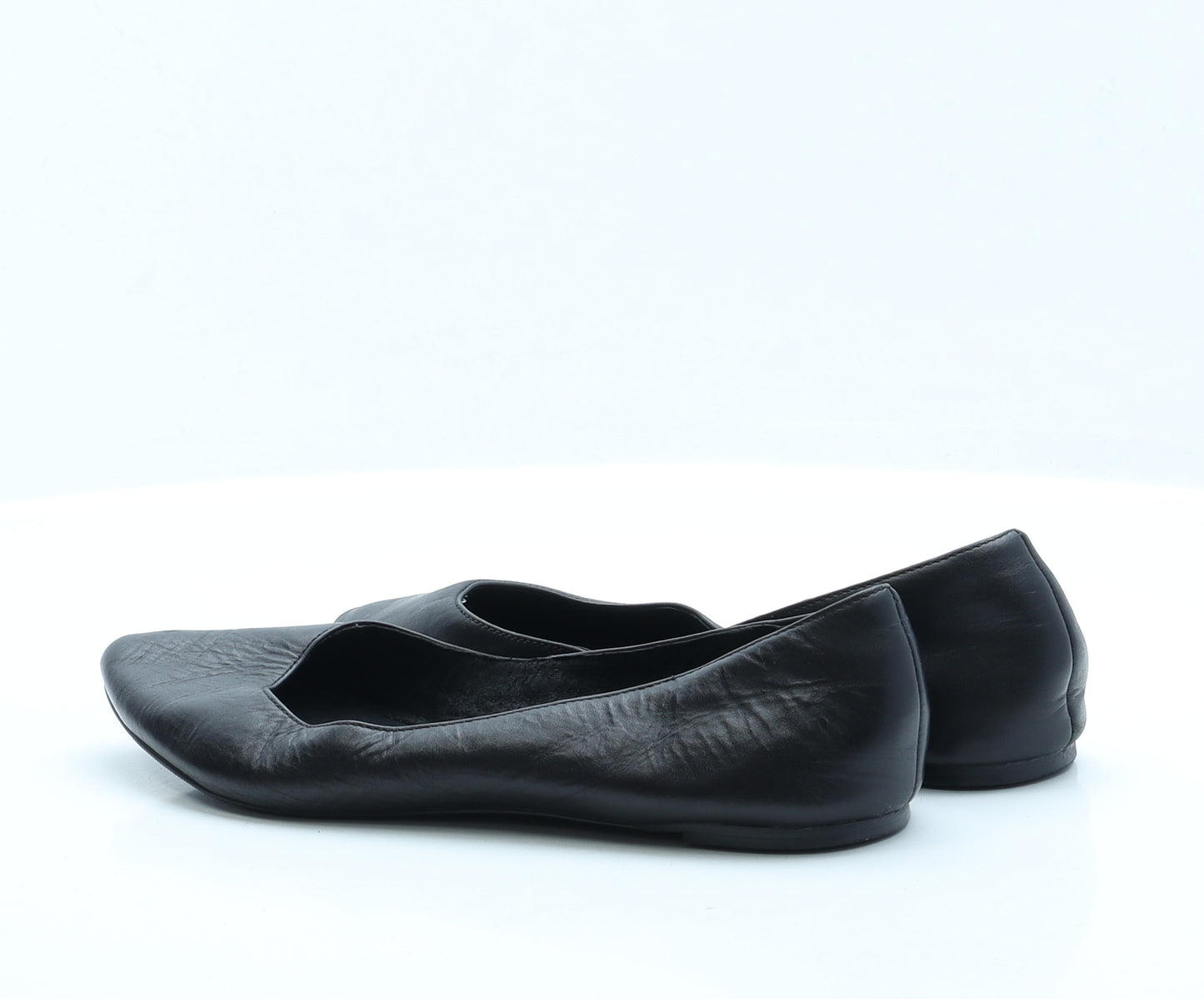 Accessorize Womens Black  Faux Leather Ballet Flat UK 5 38