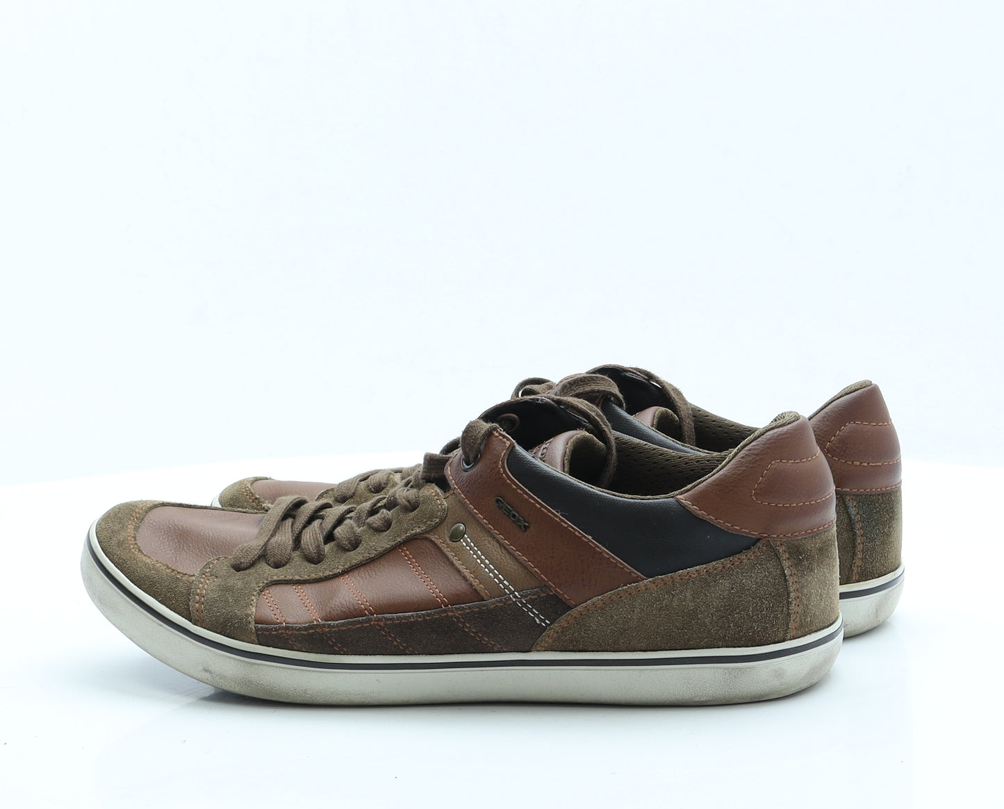 Geox Mens Brown  Patent Leather Trainer Casual UK 9 9 EUR 43 US 10