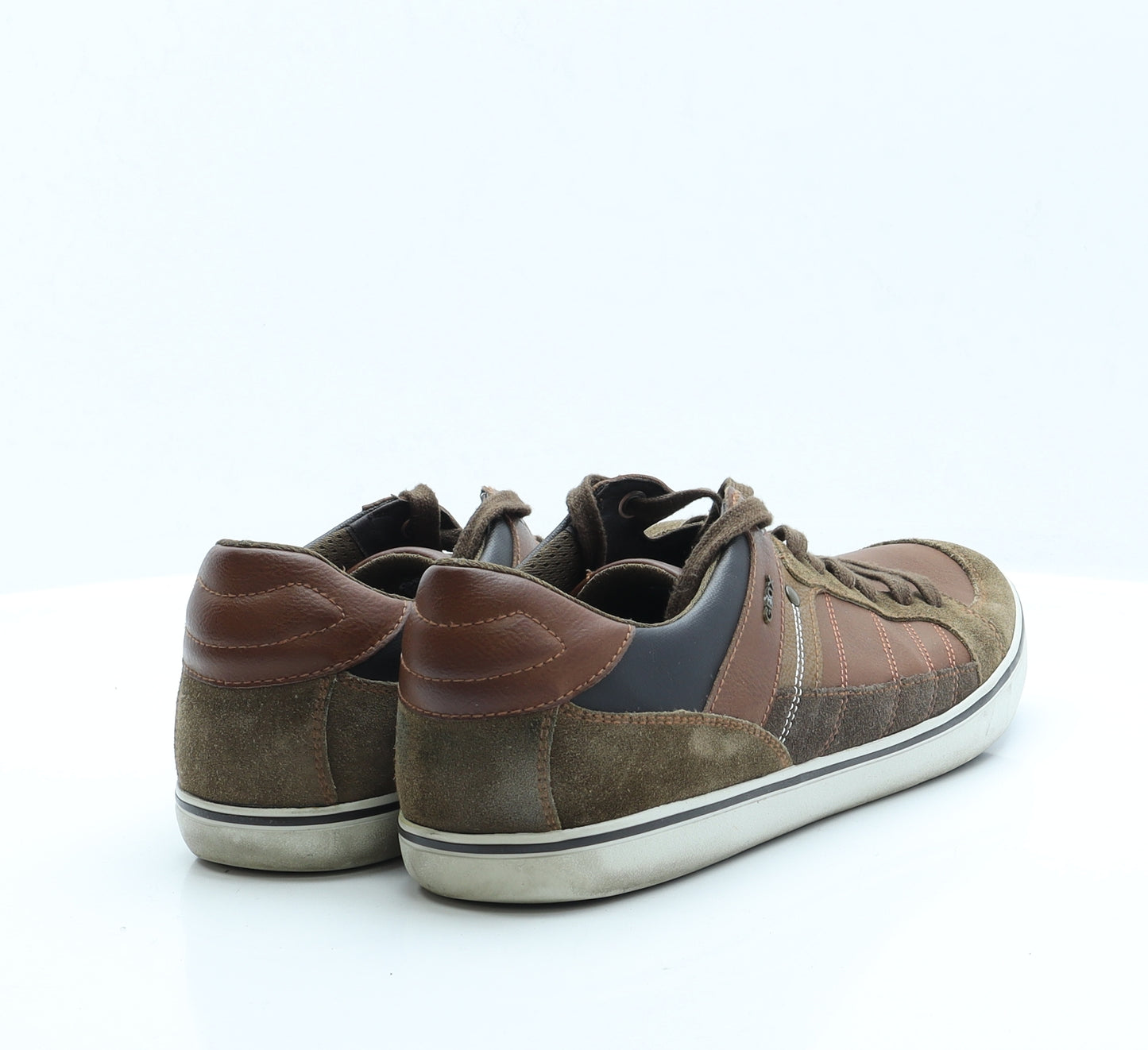 Geox Mens Brown  Patent Leather Trainer Casual UK 9 9 EUR 43 US 10