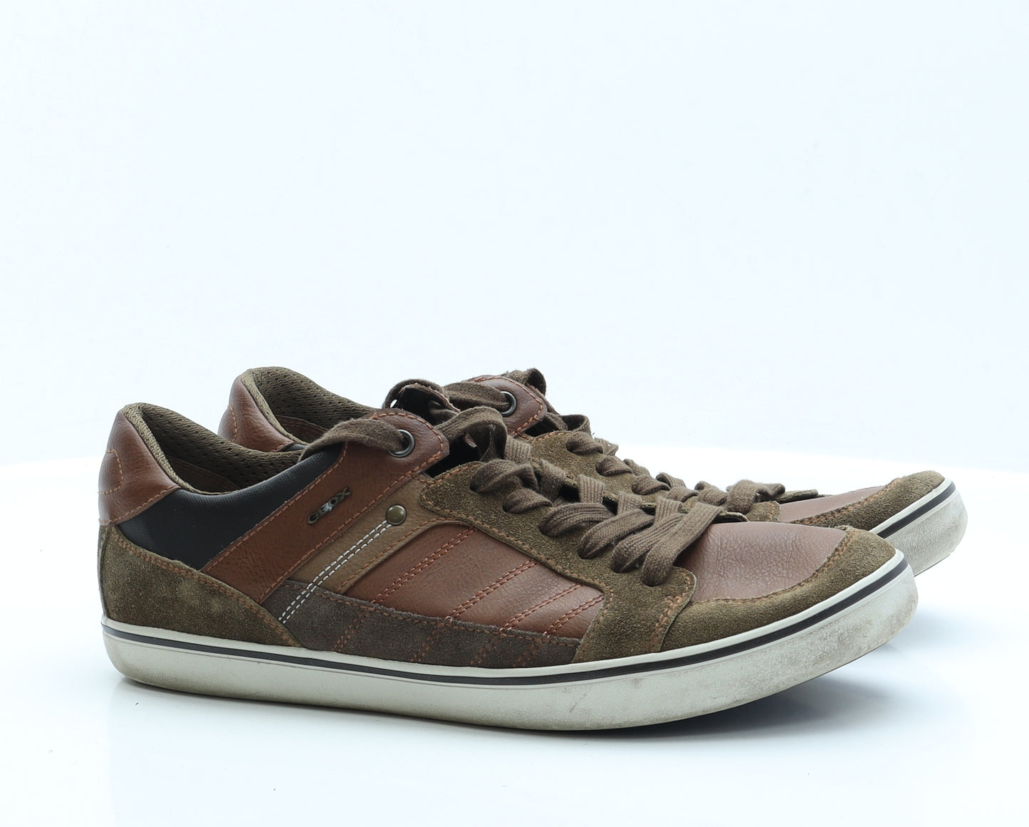 Geox Mens Brown  Patent Leather Trainer Casual UK 9 9 EUR 43 US 10