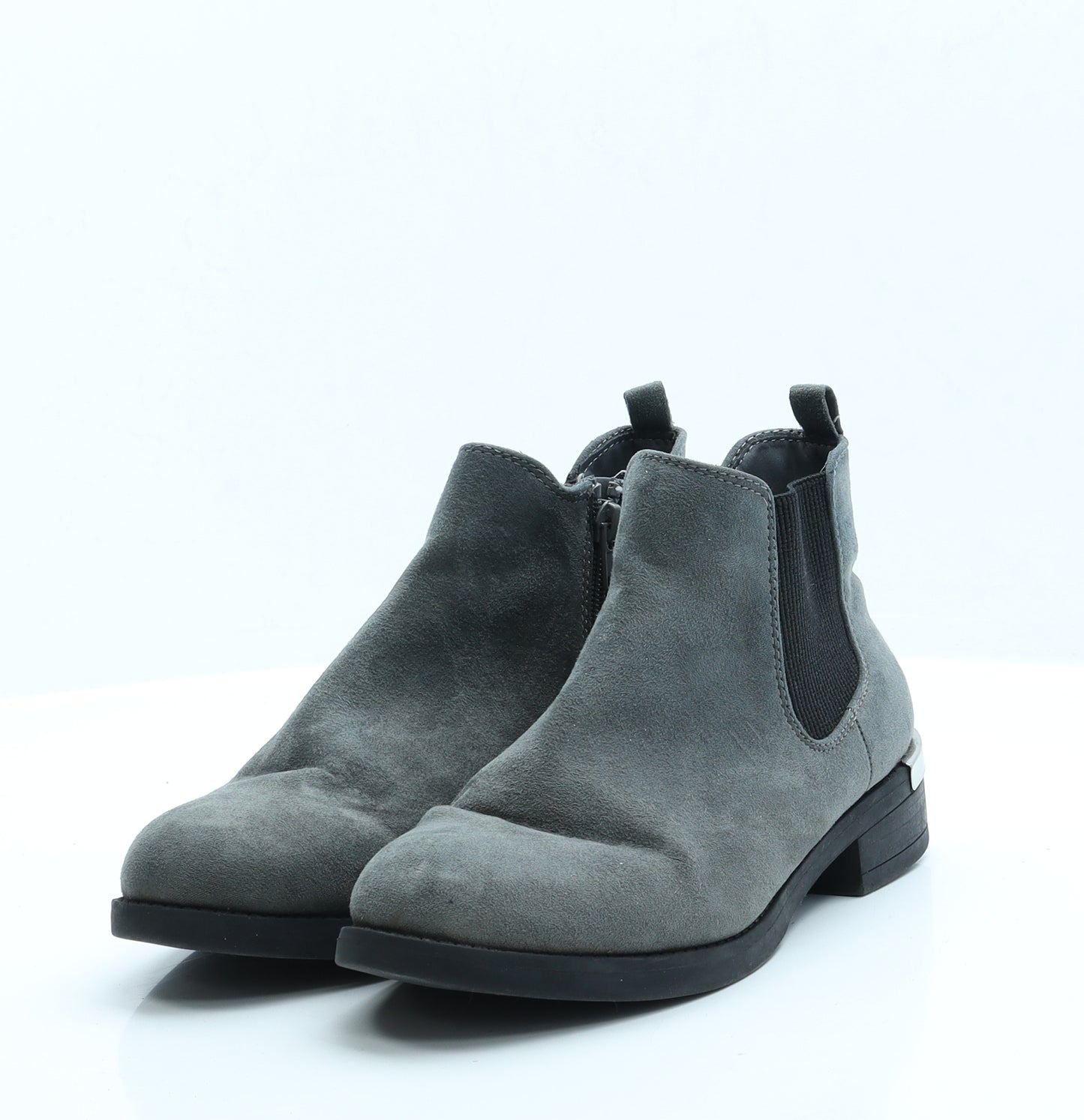 New Look Womens Grey  Faux Suede Chelsea Boot UK 5 EUR 38