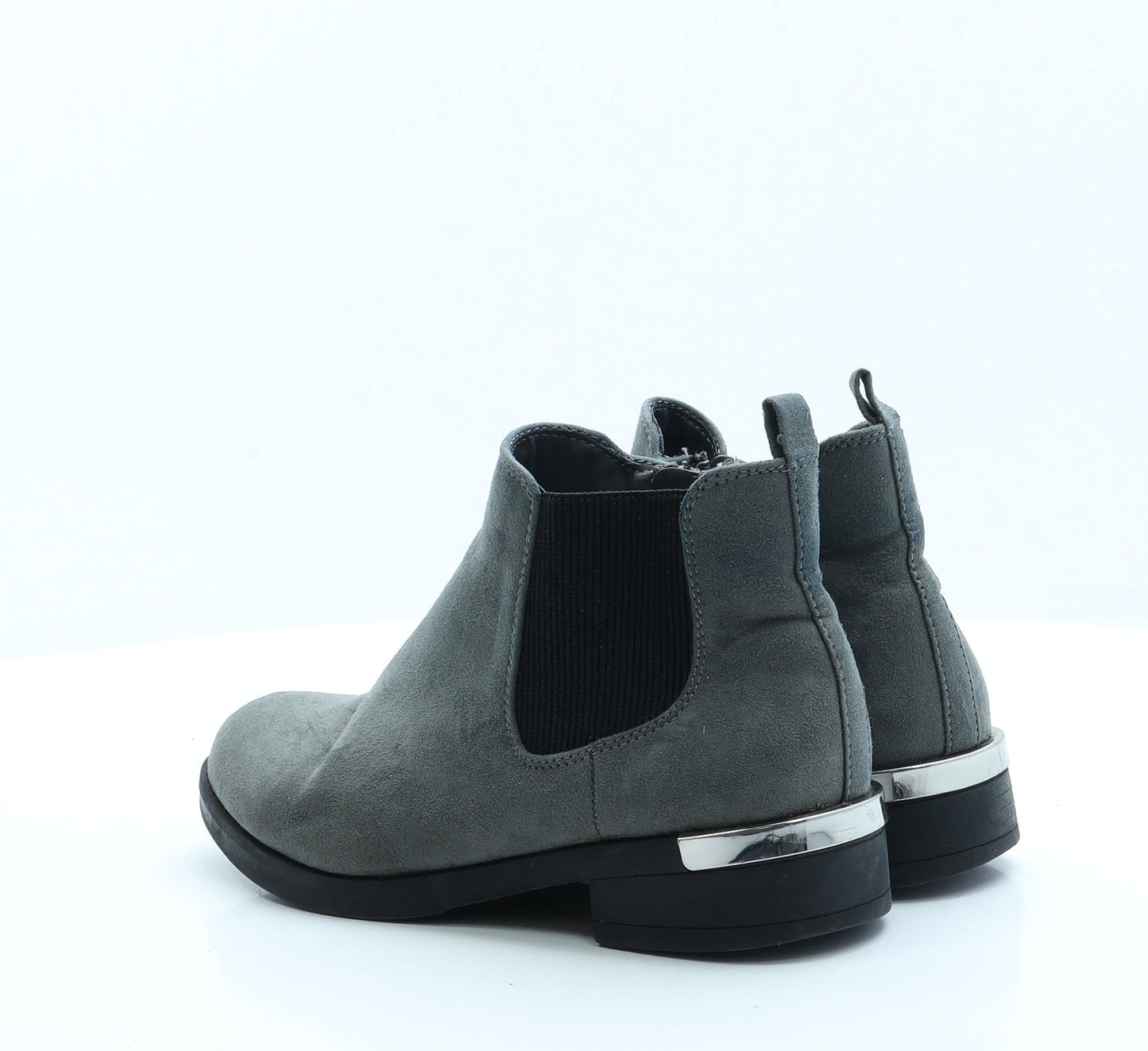 New Look Womens Grey  Faux Suede Chelsea Boot UK 5 EUR 38