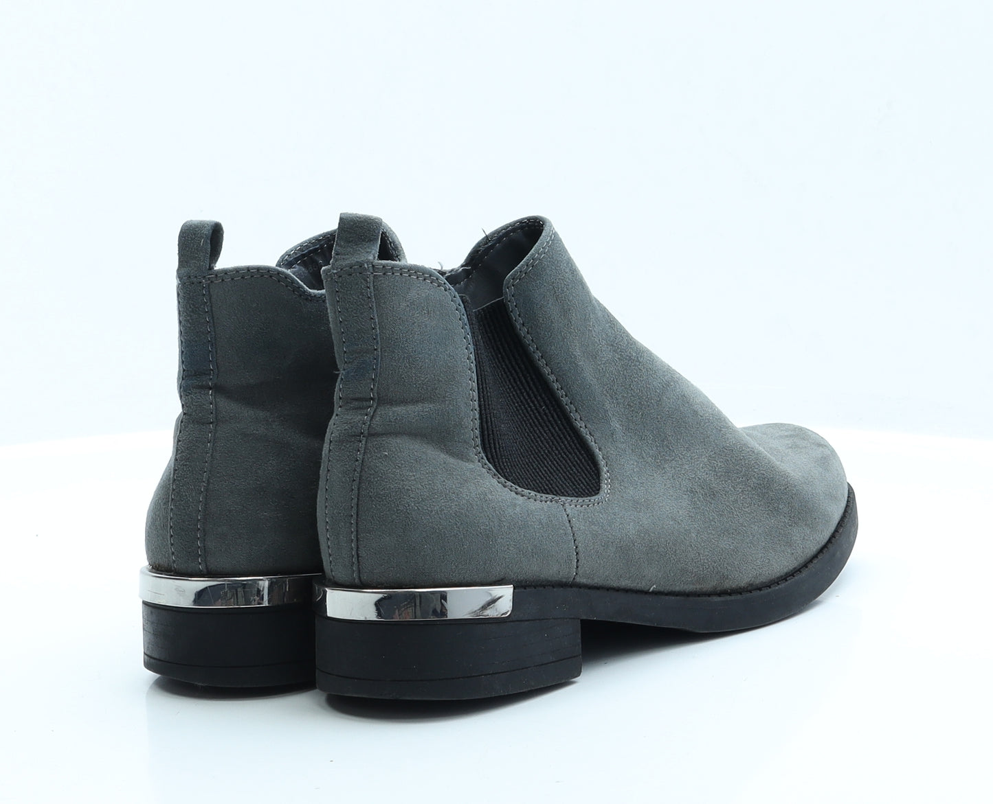 New Look Womens Grey  Faux Suede Chelsea Boot UK 5 EUR 38