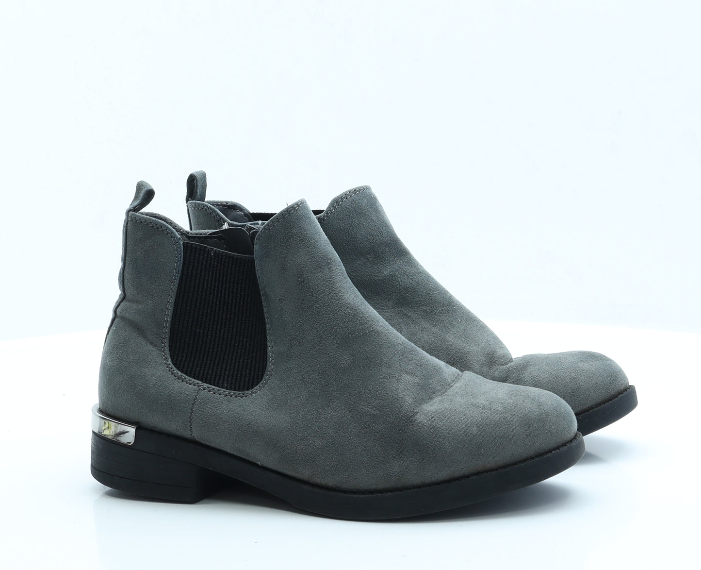New Look Womens Grey  Faux Suede Chelsea Boot UK 5 EUR 38