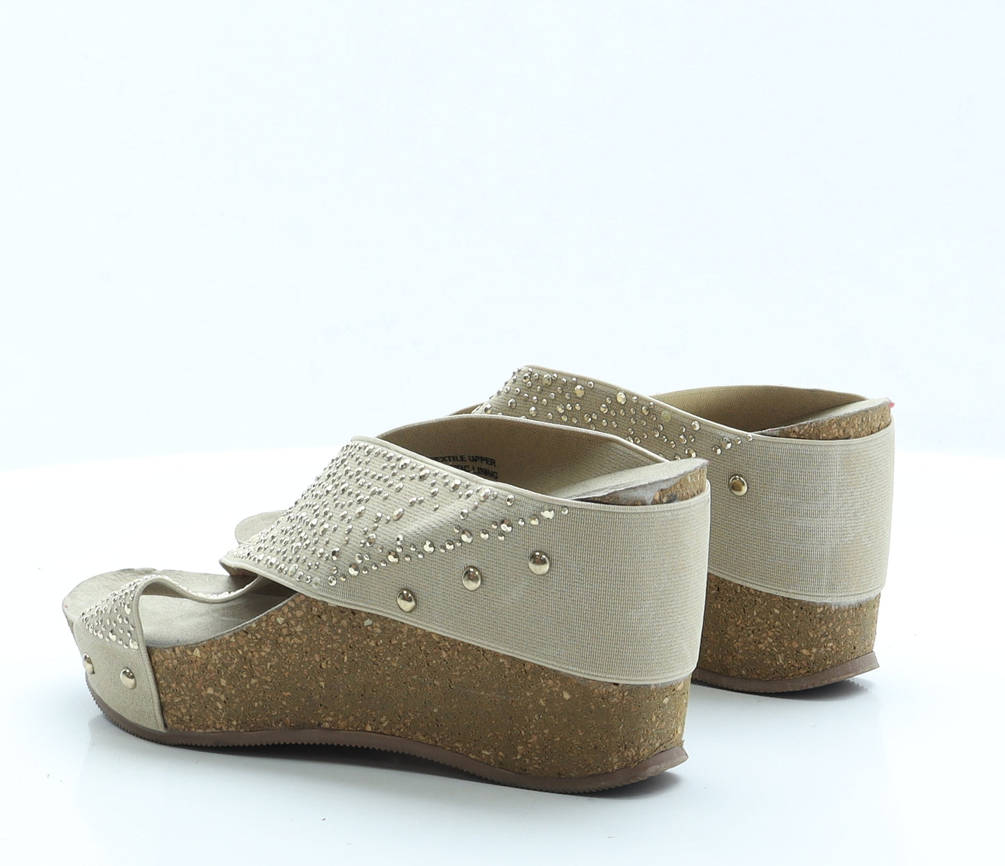 Dune Womens Gold  Polyester Platform Heel UK 7 EUR 40