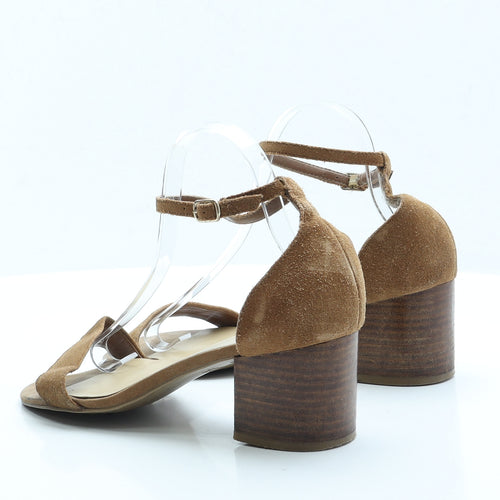 New Look Womens Brown  Faux Suede Strappy Heel UK 6 EUR 39