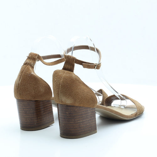 New Look Womens Brown  Faux Suede Strappy Heel UK 6 EUR 39