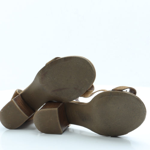 New Look Womens Brown  Faux Suede Strappy Heel UK 6 EUR 39