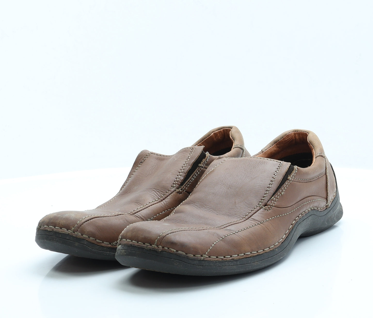Hush Puppies Mens Brown  Faux Leather Loafer Casual UK 9 9