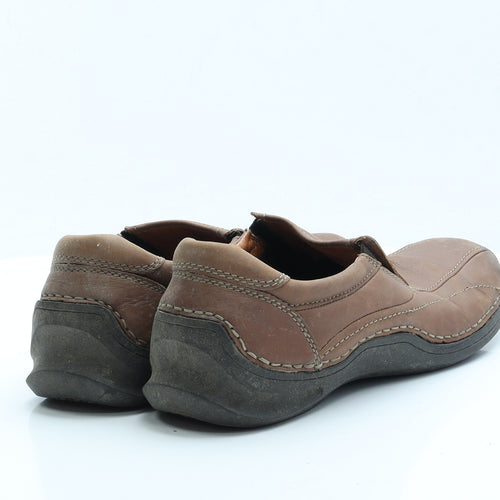 Hush Puppies Mens Brown  Faux Leather Loafer Casual UK 9 9