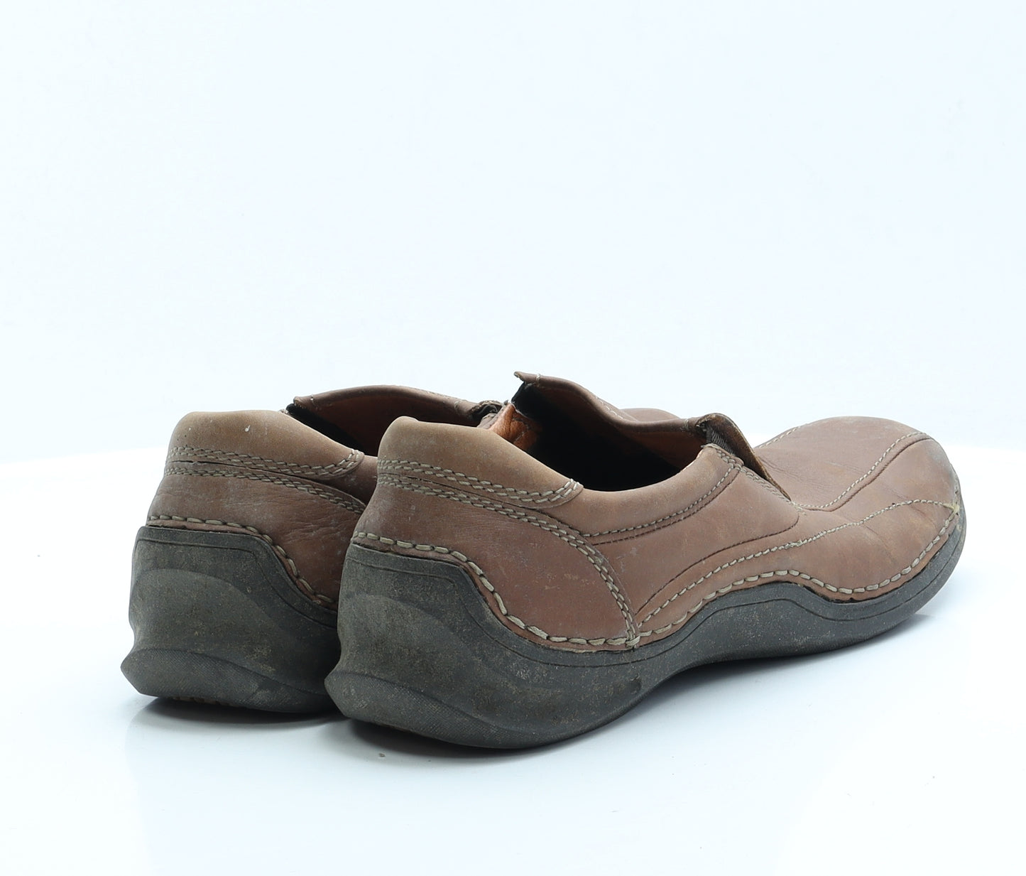 Hush Puppies Mens Brown  Faux Leather Loafer Casual UK 9 9