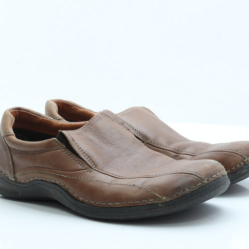 Hush Puppies Mens Brown  Faux Leather Loafer Casual UK 9 9