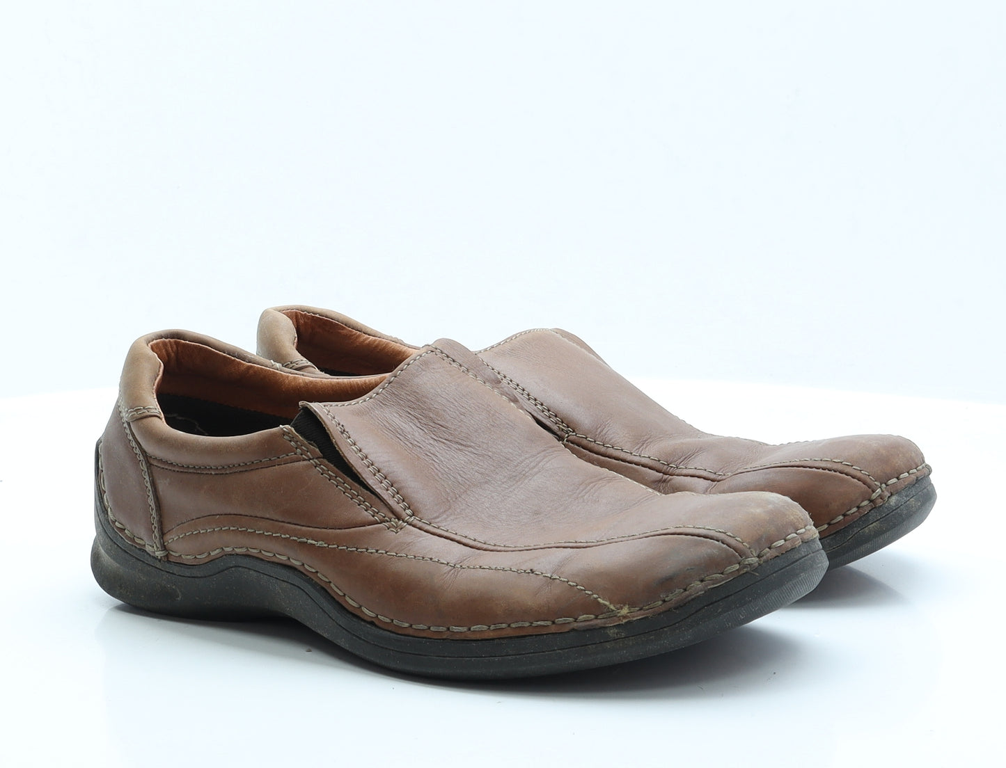 Hush Puppies Mens Brown  Faux Leather Loafer Casual UK 9 9