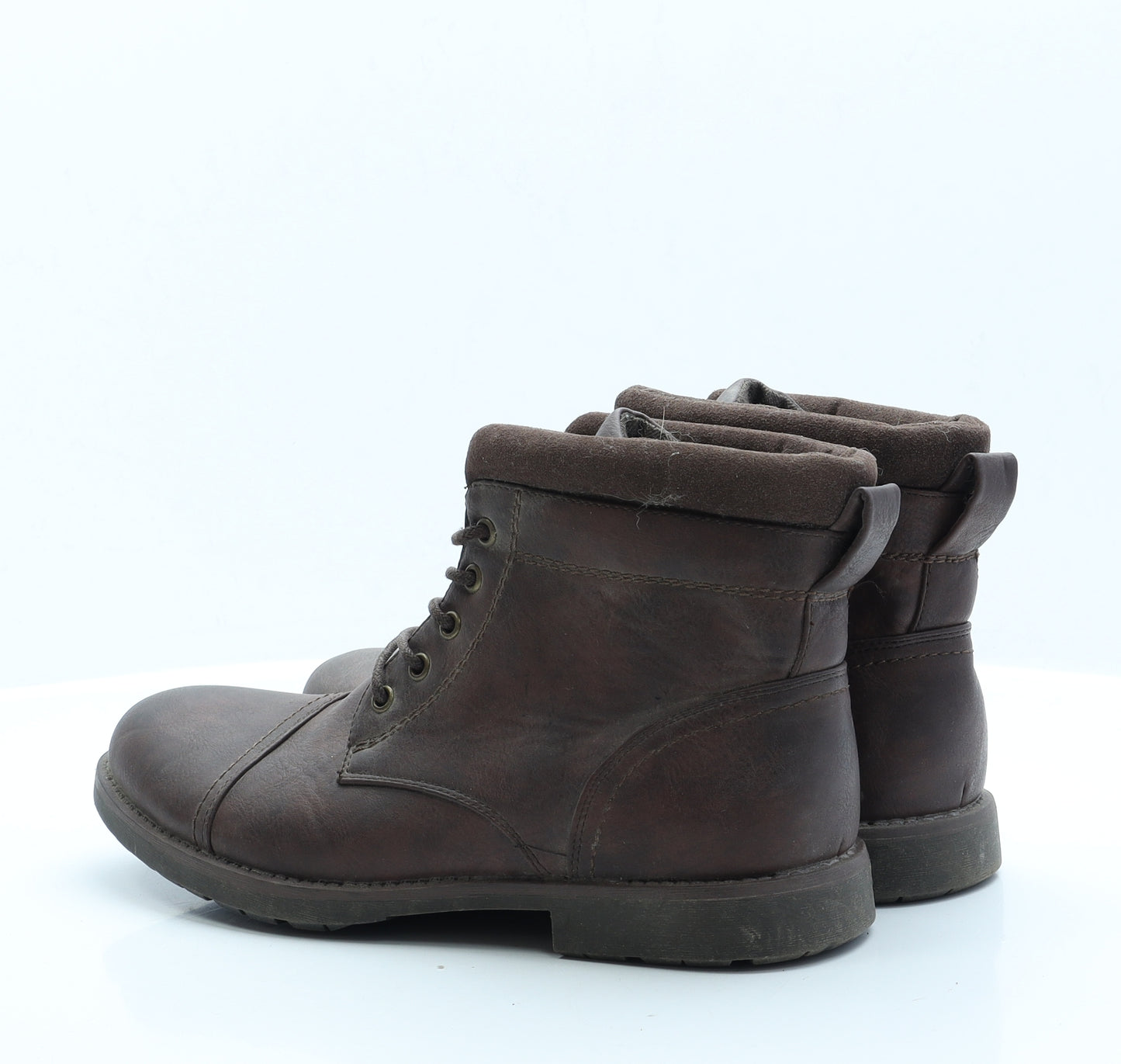 Beckett Womens Brown  Faux Leather Combat Boot UK 9