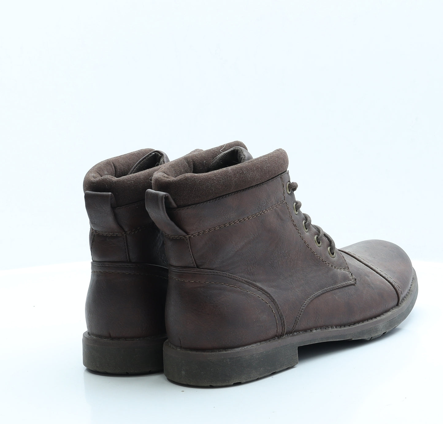 Beckett Womens Brown  Faux Leather Combat Boot UK 9