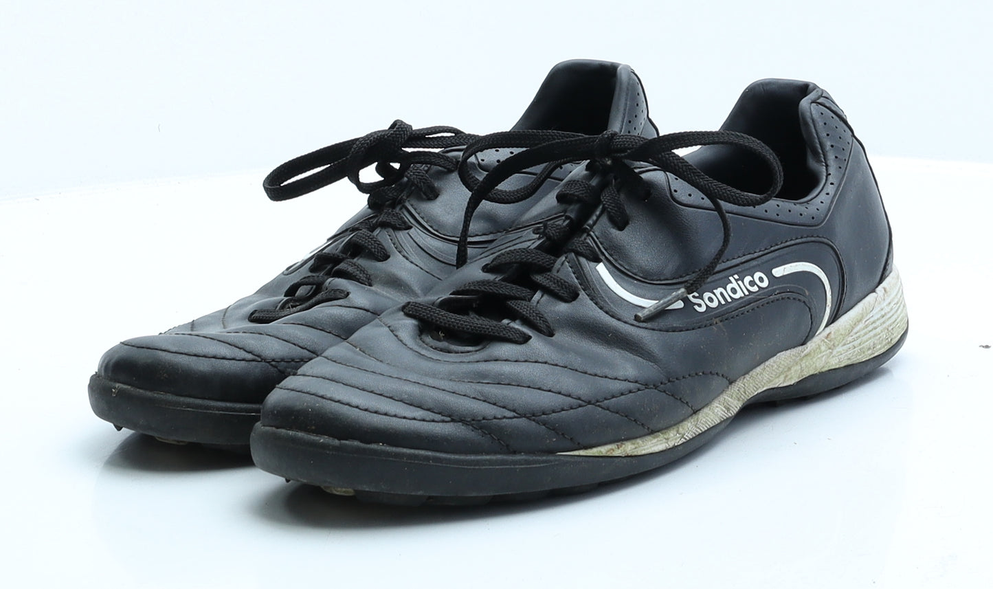 Sondico Mens Black Faux Leather Trainer UK 8 EUR 42