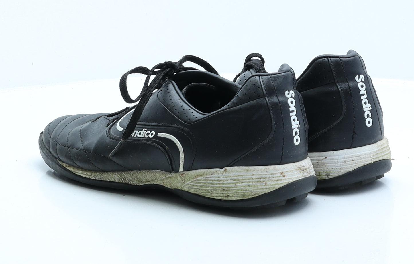 Sondico Mens Black Faux Leather Trainer UK 8 EUR 42