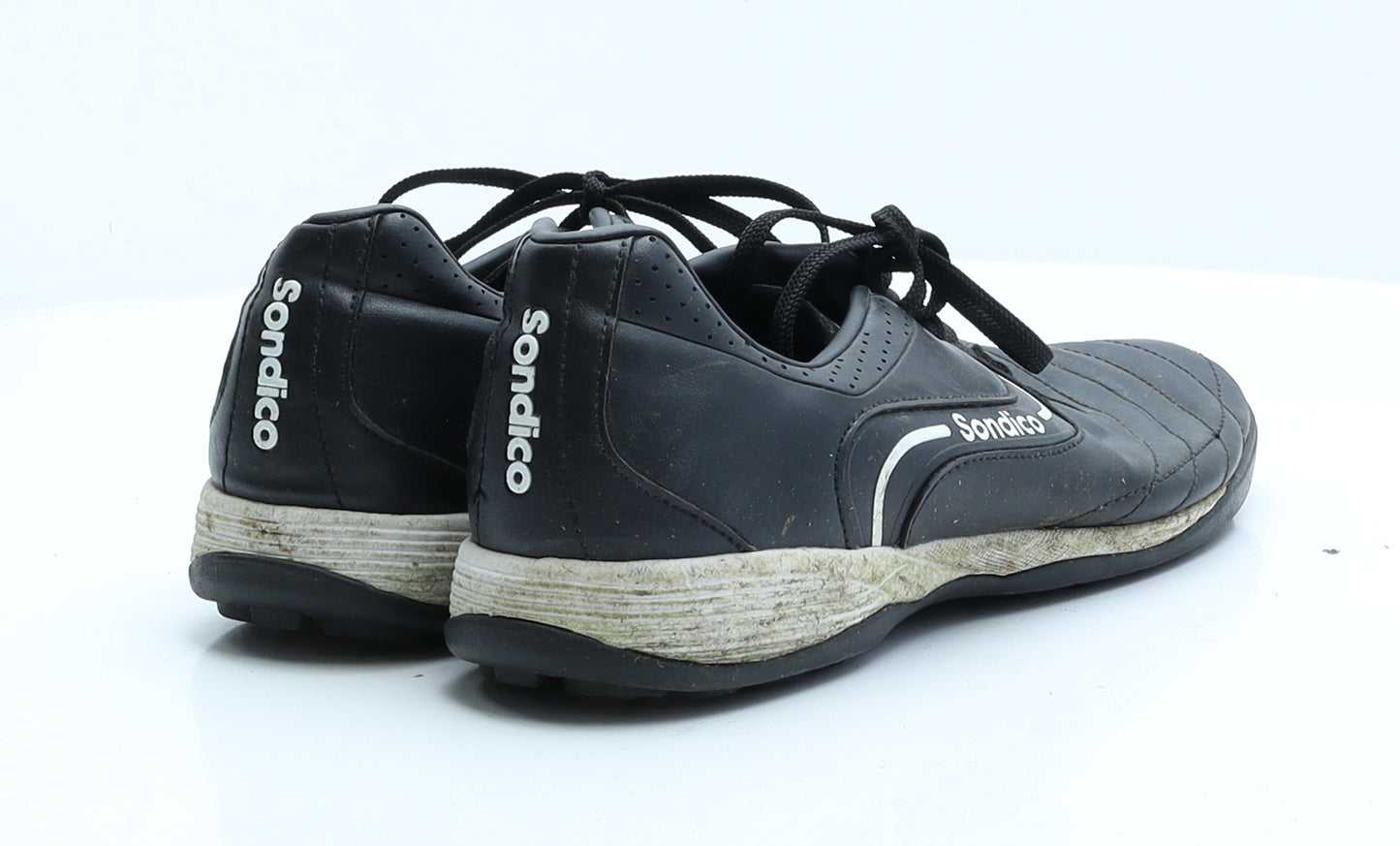 Sondico Mens Black Faux Leather Trainer UK 8 EUR 42