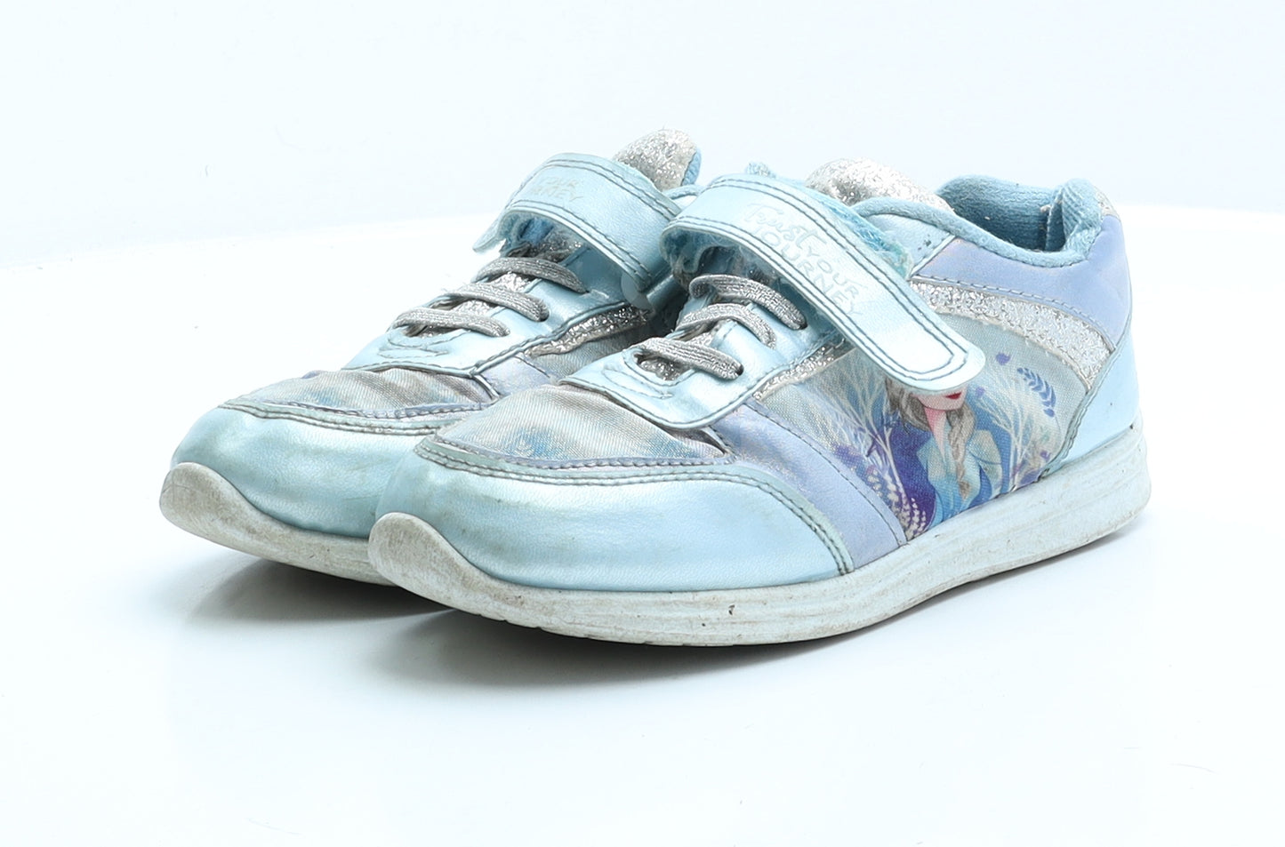 Frozen Girls Blue Polyester Trainer UK 1 EUR 34