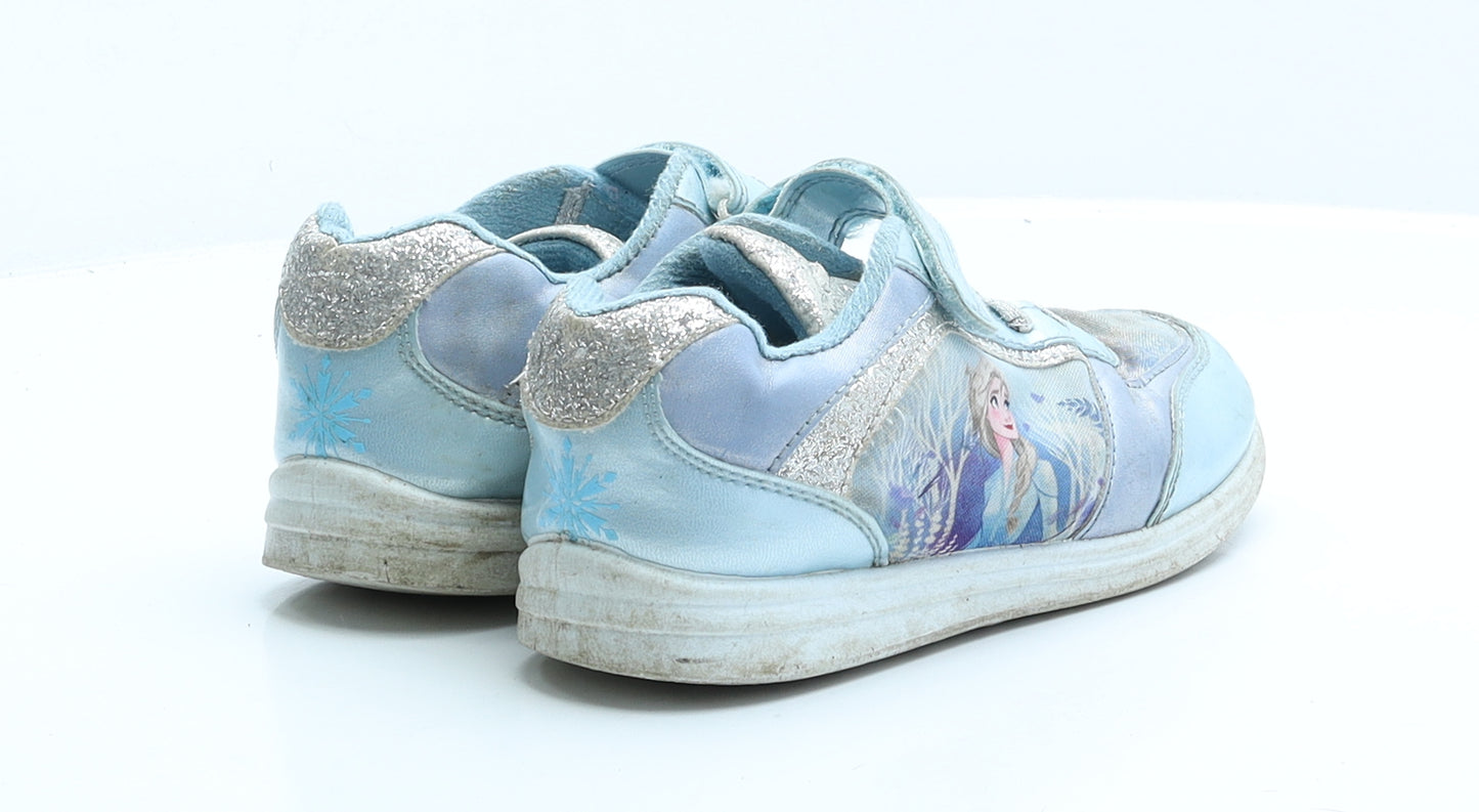Frozen Girls Blue Polyester Trainer UK 1 EUR 34