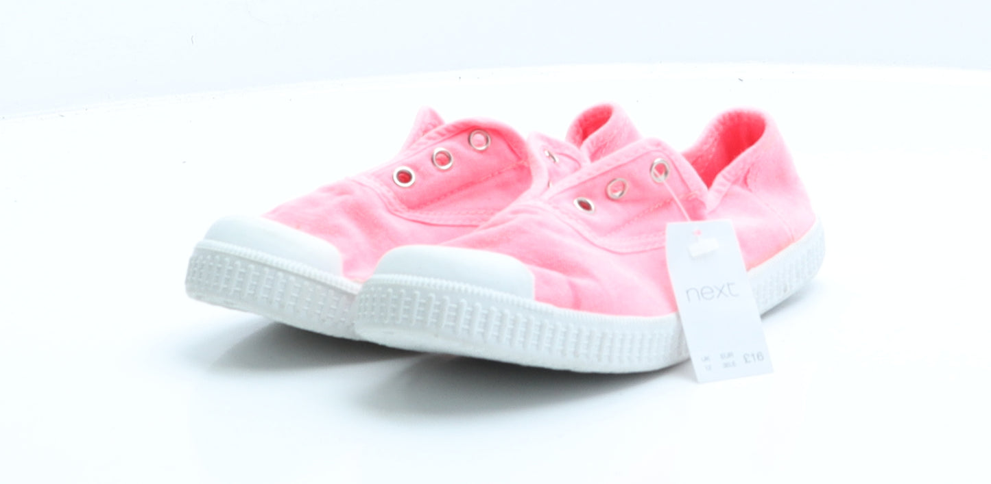 NEXT Girls Pink Polyester Trainer Flat UK 12 EUR 30