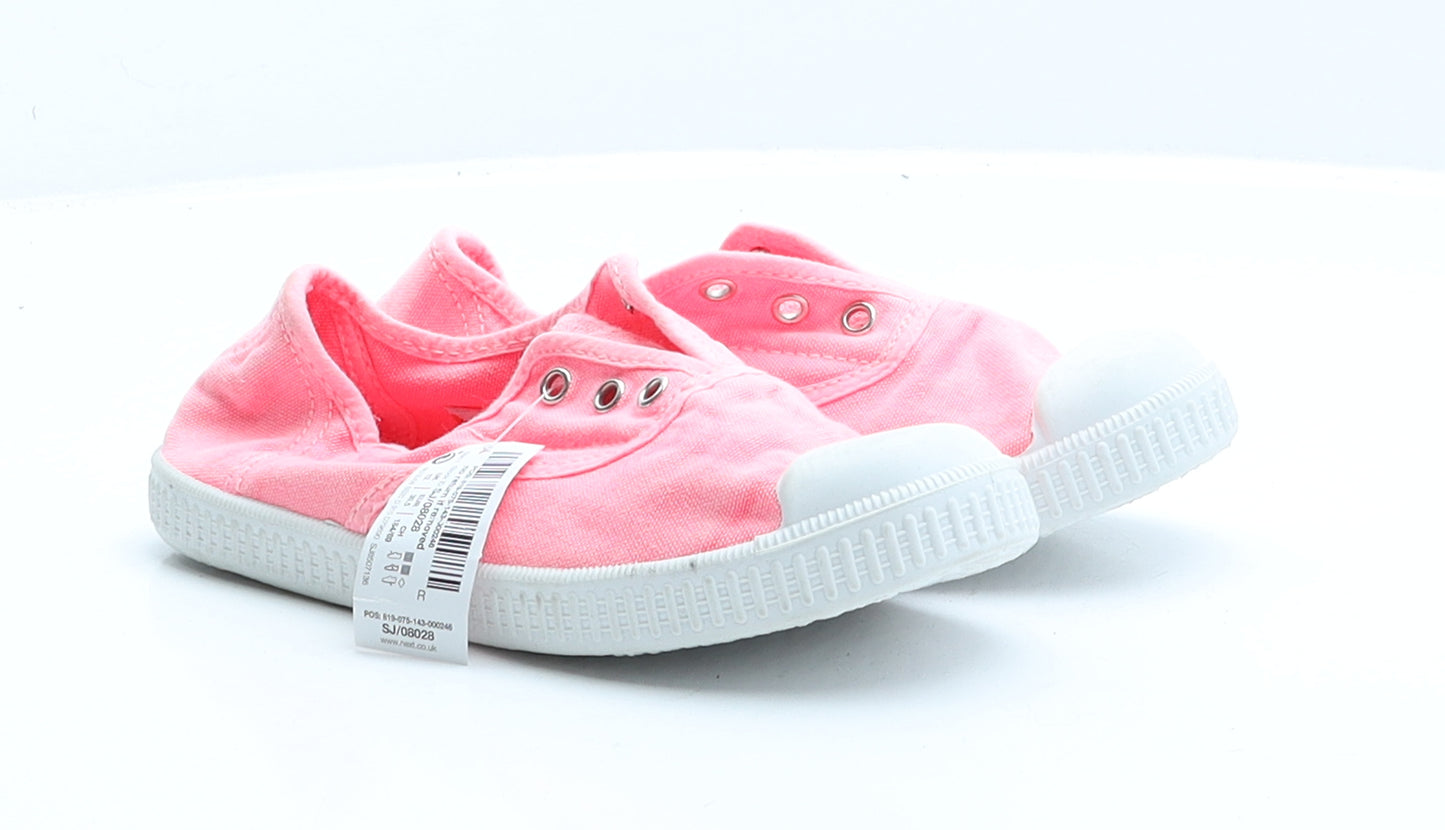 NEXT Girls Pink Polyester Trainer Flat UK 12 EUR 30