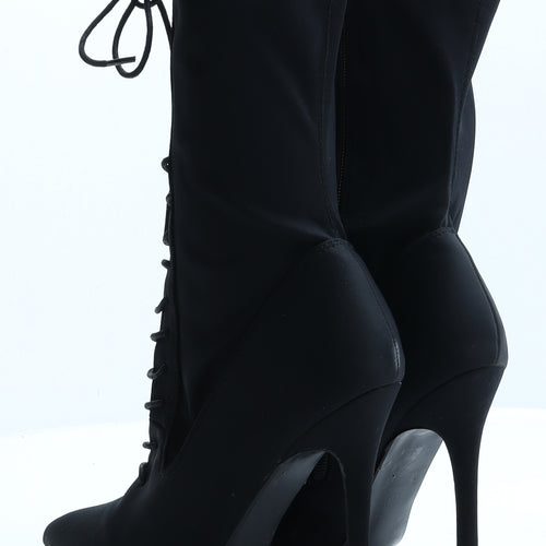 No Doubt Womens Black Faux Suede Bootie Boot UK 7 EUR 40