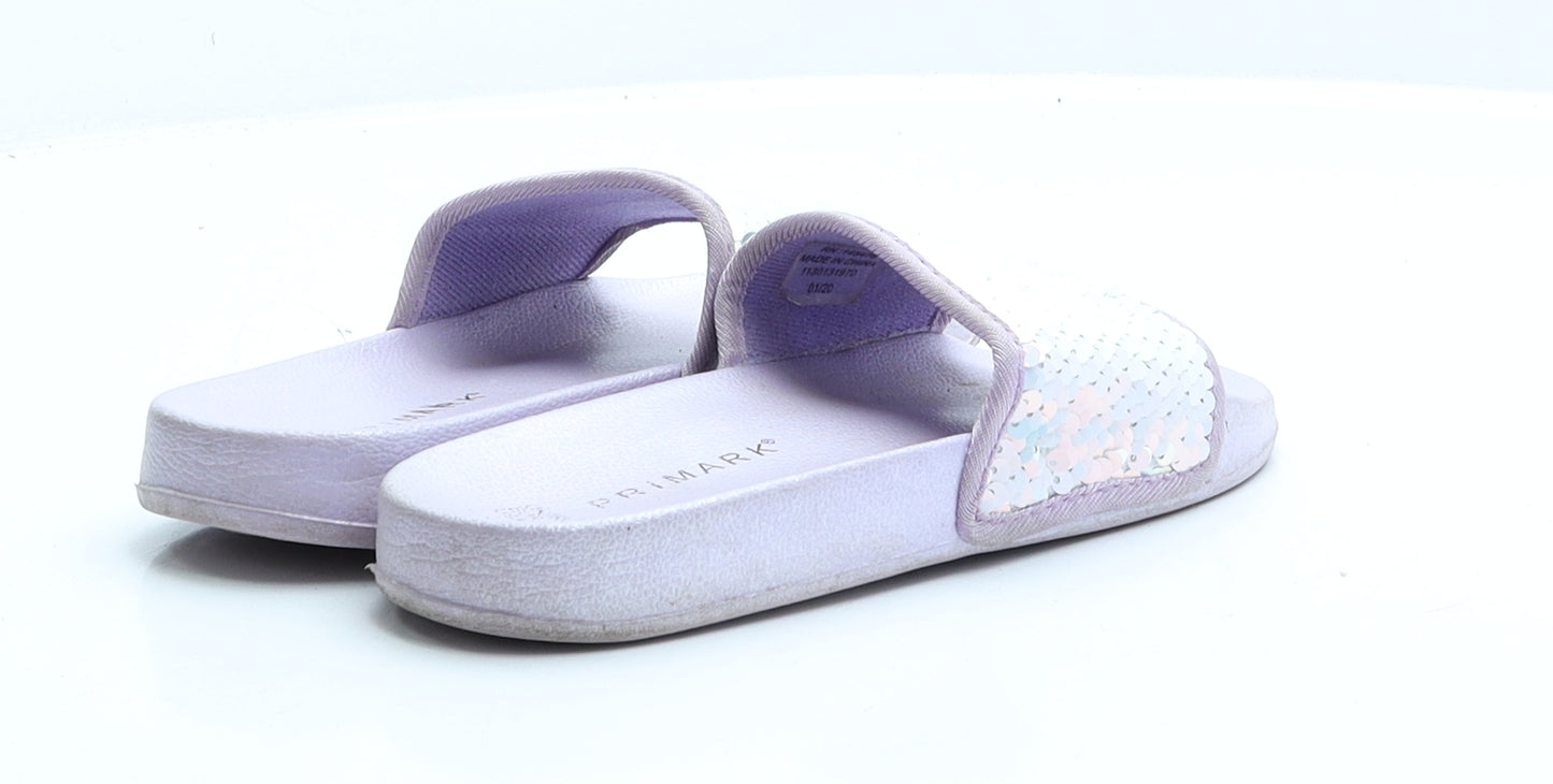 Primark Girls Purple Polyester Flat UK 2 EUR 35