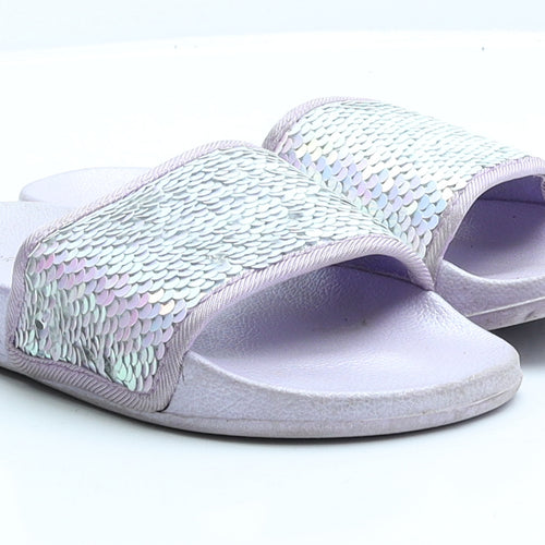Primark Girls Purple Polyester Flat UK 2 EUR 35