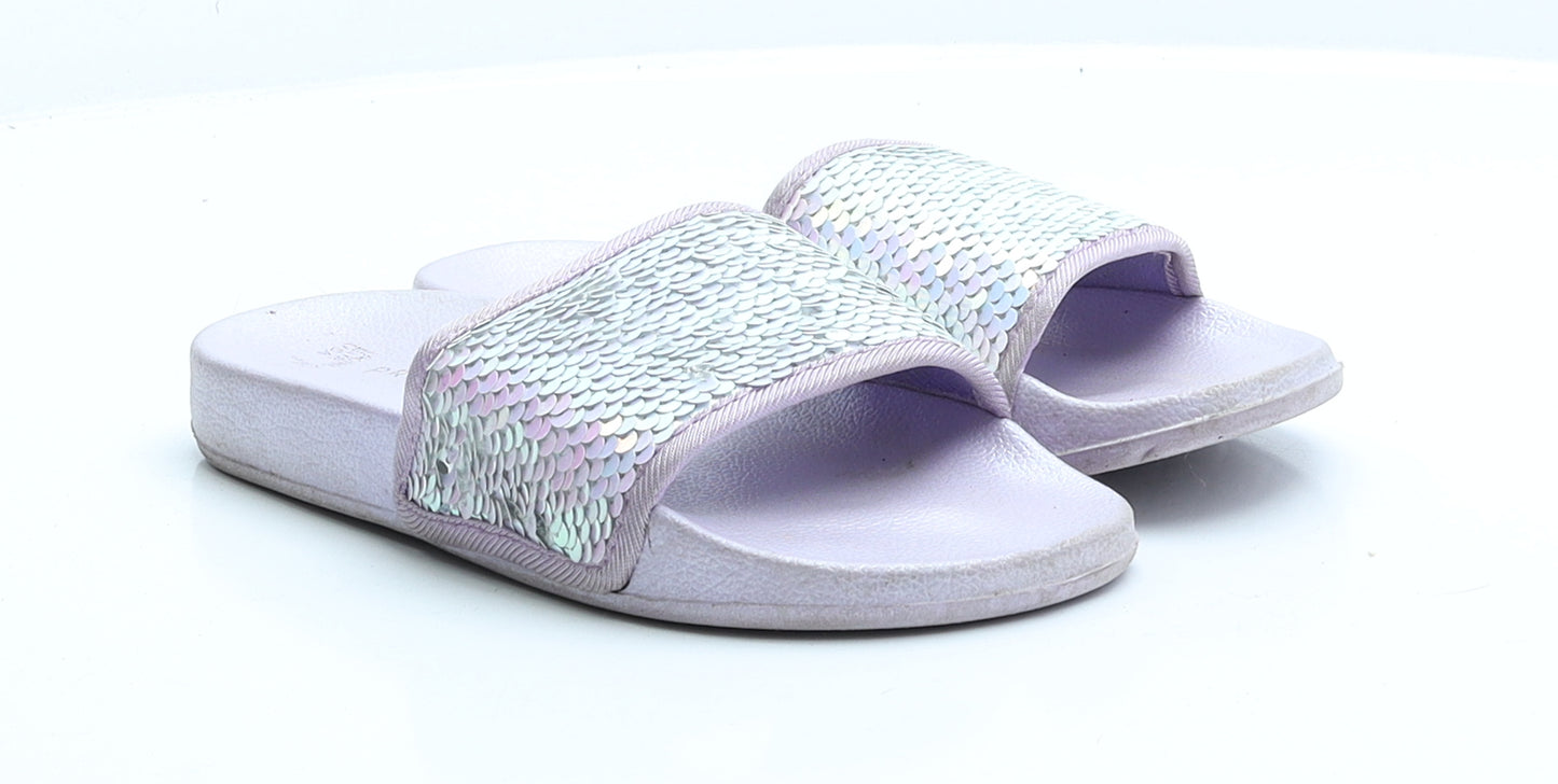 Primark Girls Purple Polyester Flat UK 2 EUR 35