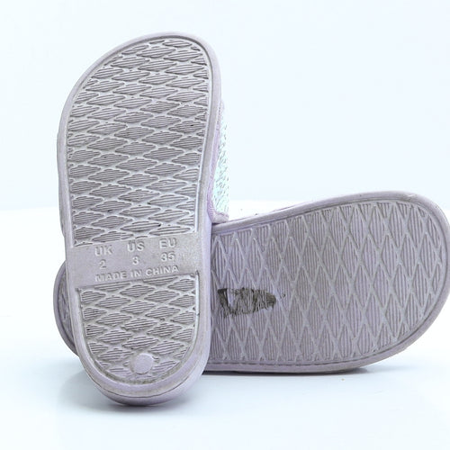 Primark Girls Purple Polyester Flat UK 2 EUR 35