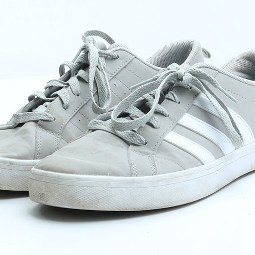 adidas Mens Grey Striped Faux Suede Trainer UK 7 EUR 40