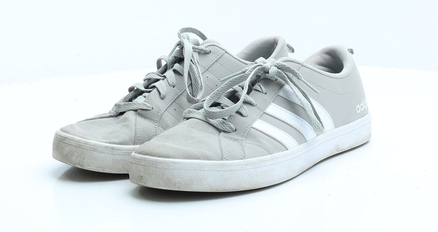 adidas Mens Grey Striped Faux Suede Trainer UK 7 EUR 40
