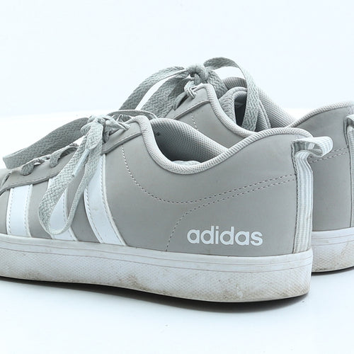 adidas Mens Grey Striped Faux Suede Trainer UK 7 EUR 40